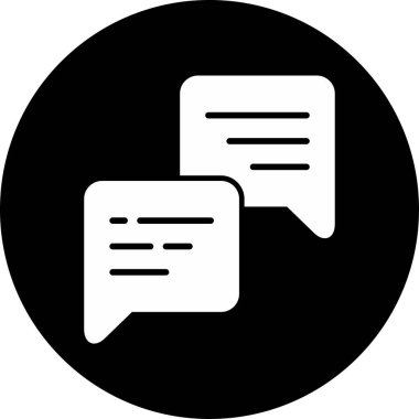 baloncuk sohbet simgesi ana hat biçiminde