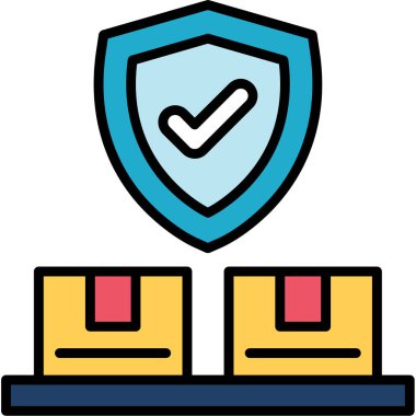 Kalkan. Web simgesi basit illüstrasyon