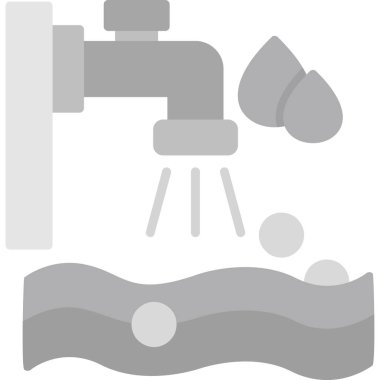 Bir benzin istasyonunun vektör illüstrasyonu