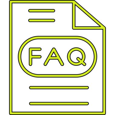 Ana hat biçiminde bir faq simgesinin vektör illüstrasyonu