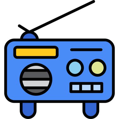 radyo simgesi vektör illüstrasyonu