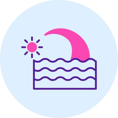 Su. Web simgesi basit illüstrasyon