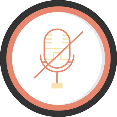 mikrofon simgesi vektör illüstrasyonu