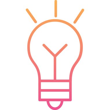 ampul vektör renk resimleme simgesi