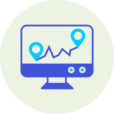 İşaretli bilgisayarın vektör simgesi