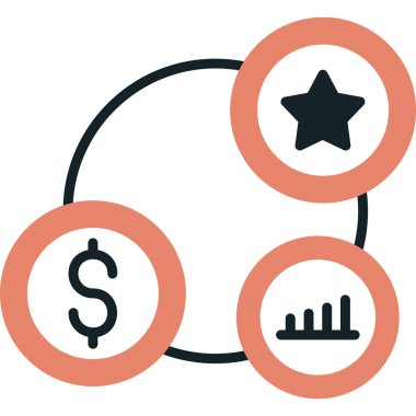 Para ve iş ikonu. vektör illüstrasyonu