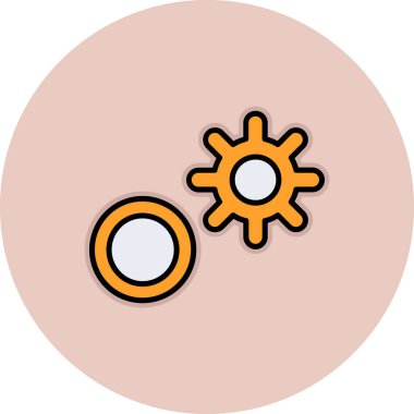 Modern bir vitesin vektör illüstrasyonu