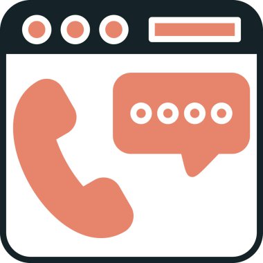 Çağrı. Web simgesi basit illüstrasyon