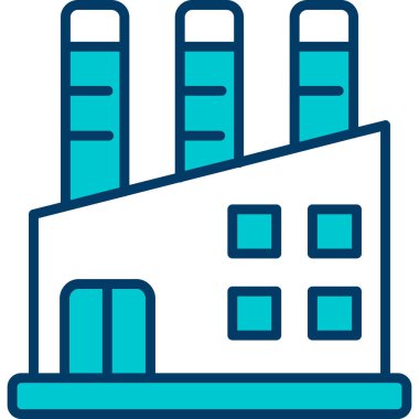 Fabrika simgesi vektör illüstrasyonu