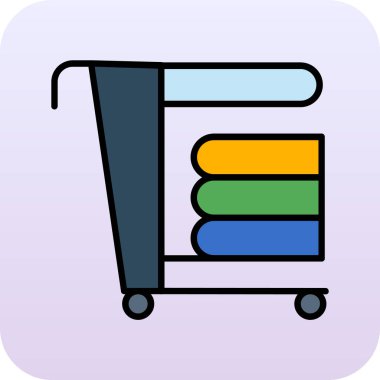 Beyaz arka planda izole edilmiş ana hatlı alışveriş sepeti simgesi. İnternetten satın alma konsepti. Teslimat servisi işareti. İndirim arabası sembolü. vektör.