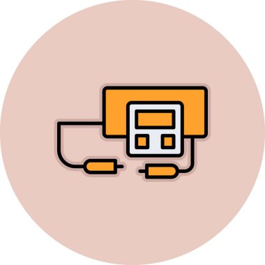 Elektro cerrahi web simgesi, vektör illüstrasyonu