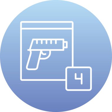 tabanca simgesi, modern vektör resimleme tasarımı.