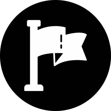 Bayrak. Web simgesi basit illüstrasyon