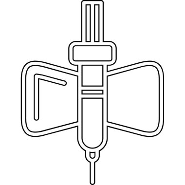 Beyaz arkaplanda izole edilmiş siyah şekildeki buji simgesi. tıpa sembolü