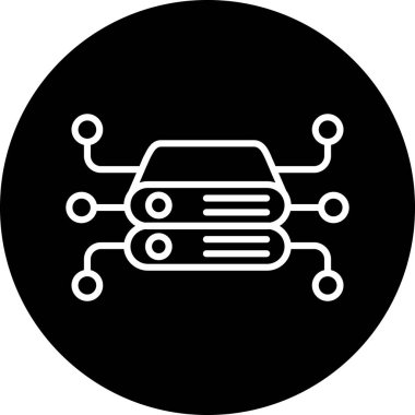 Araba simgesinin vektör illüstrasyonu