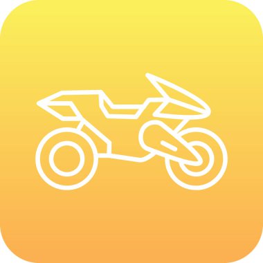 Bir motosiklet simgesinin vektör çizimi