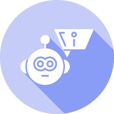 Bir robot simgesinin vektör illüstrasyonu