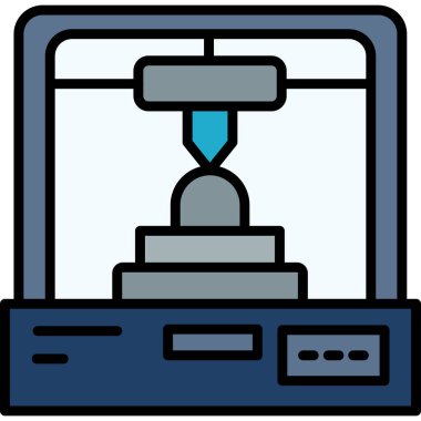 makine simgesi, vektör illüstrasyonu