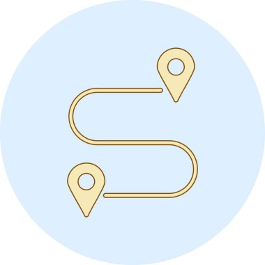 harita işaretleyici vektör simgesi düzenlenebilir