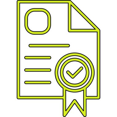 Bir onay simgesinin vektör illüstrasyonu