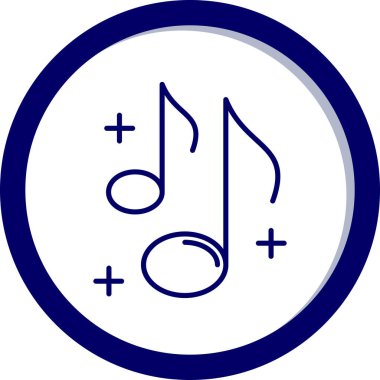 müzik notası ikon vektör illüstrasyonu