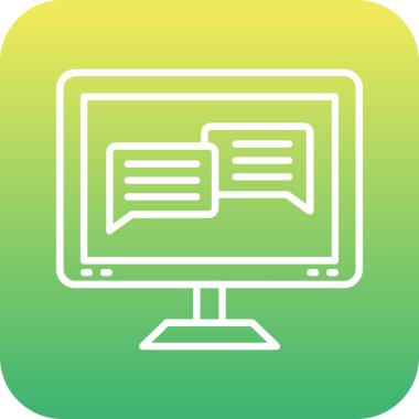 vektör lcd simgesi illüstrasyonu