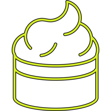 Kek ikonu. vektör illüstrasyonu