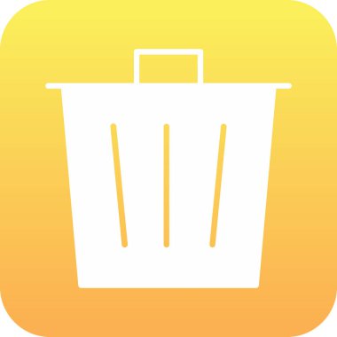 Çöp kutusu simgesi. vektör illüstrasyonu