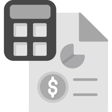 Para simgesi, izometrik biçimli hesap makinesi