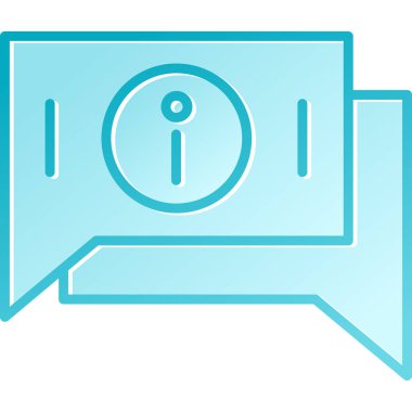 Beyaz arkaplanda mesaj simgesi izole edilmiş mavi satır konuşma balonu. Mesajla sohbet balonu. vektör.