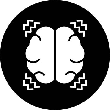 Beyin. Web simgesi basit illüstrasyon