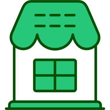 Ev. Web simgesi basit illüstrasyon