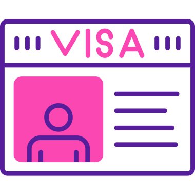 Vize simgesi, vektör çizimi