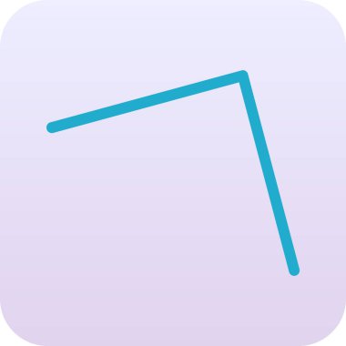 İnce çizgi biçiminde simge.