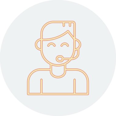 Maske çizgisi simgesi olan adam.