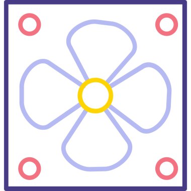 çiçek simgesi vektör illüstrasyonu