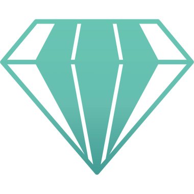 Elmas. Web simgesi basit illüstrasyon