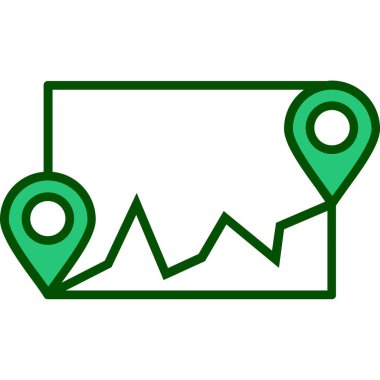 Konum pin vektör simgesi olan harita