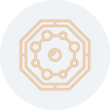 Soyut altıgen simgesi. vektör illüstrasyonu