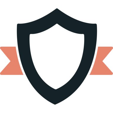 Koruma kalkanı simgesi, vektör illüstrasyonu