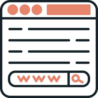 Tarayıcı tarayıcı simgesi ile doldurulmuş dış hat biçimi