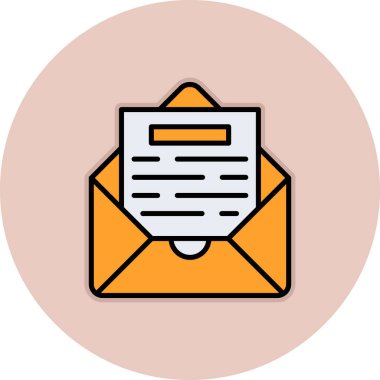 Vektör E- posta simgesi illüstrasyonu