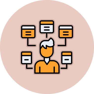 kullanıcı renk ikonu vektör çizimi