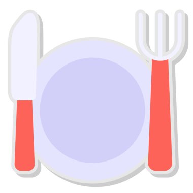 Çatal simgesi, vektör çizimi