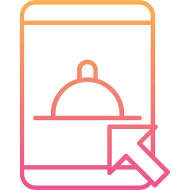 Bir otel çantasının vektör simgesi