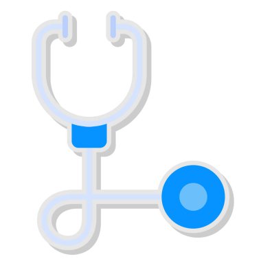 stetoskop ikonu vektör illüstrasyonu