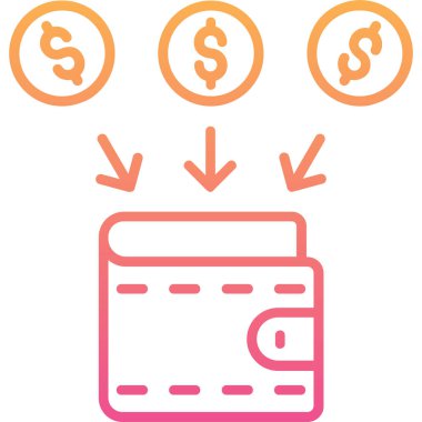 Nakit Dolar simgesi - taslak biçimi