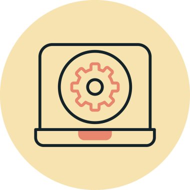 Bilgisayar. Web simgesi vektör illüstrasyonu