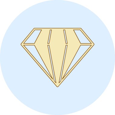 Elmas. Web simgesi basit illüstrasyon