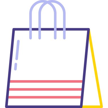 Alışveriş sepeti simgesi, vektör illüstrasyonu beyaz arkaplanda izole edildi